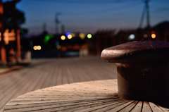 日暮れる港湾　その１