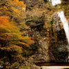 滝のある秋の情景