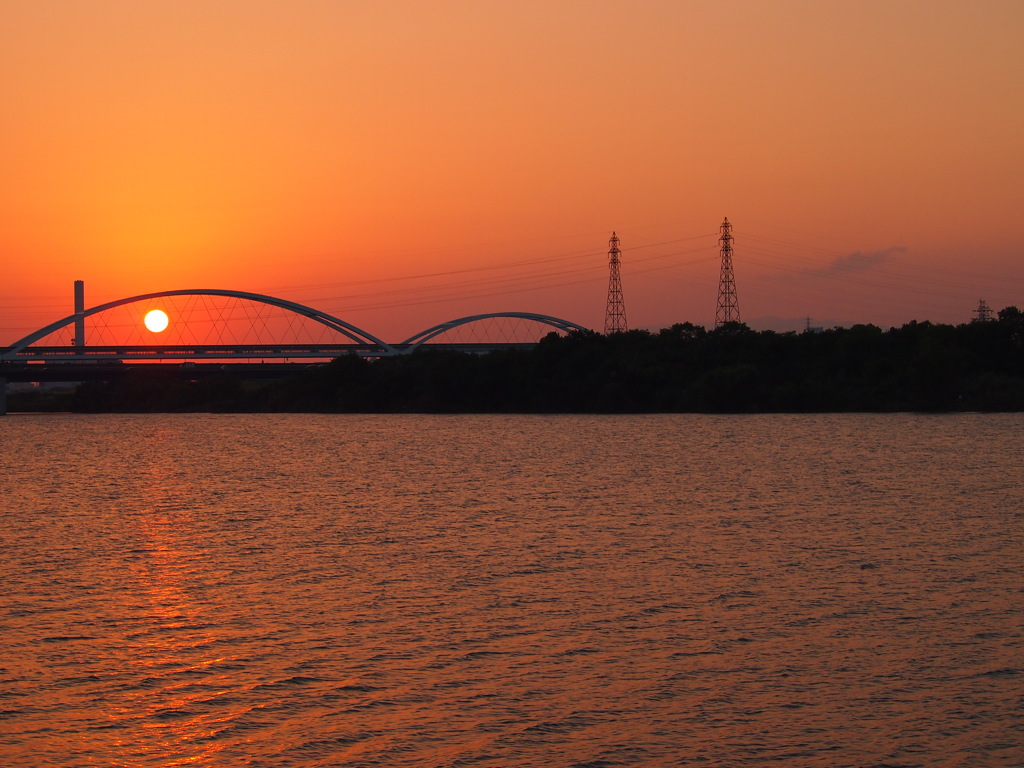 淀川の夕暮れ 2013秋