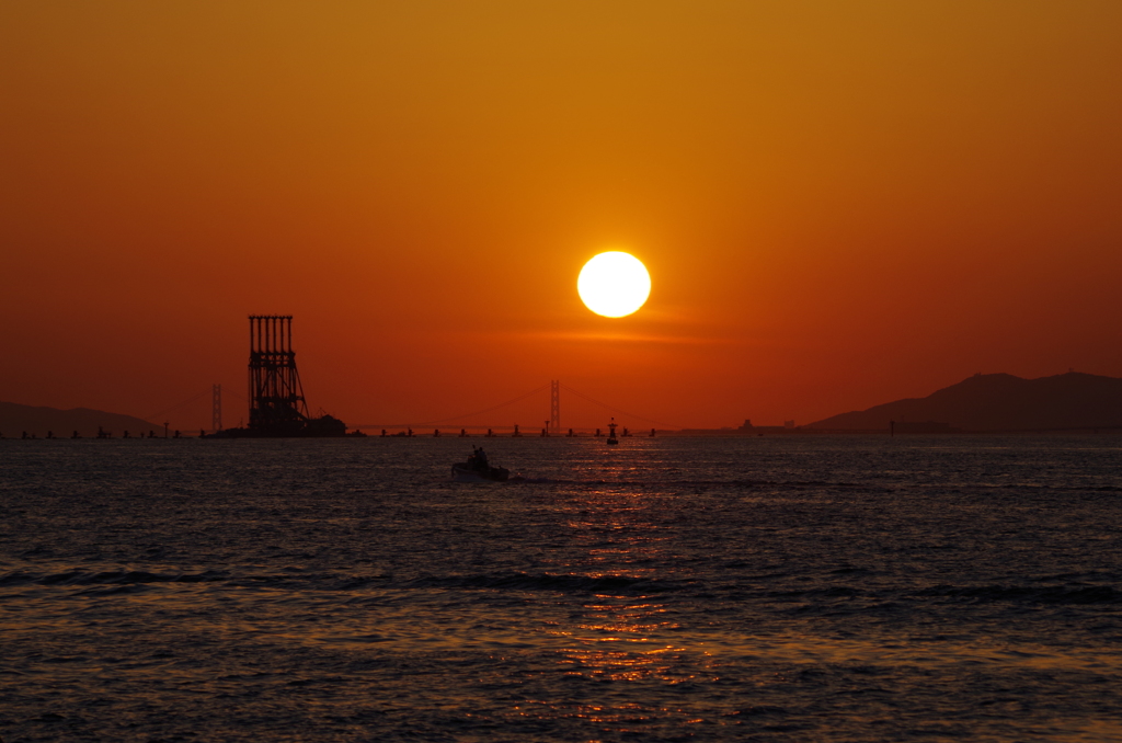 大阪南港夕日 2014.09