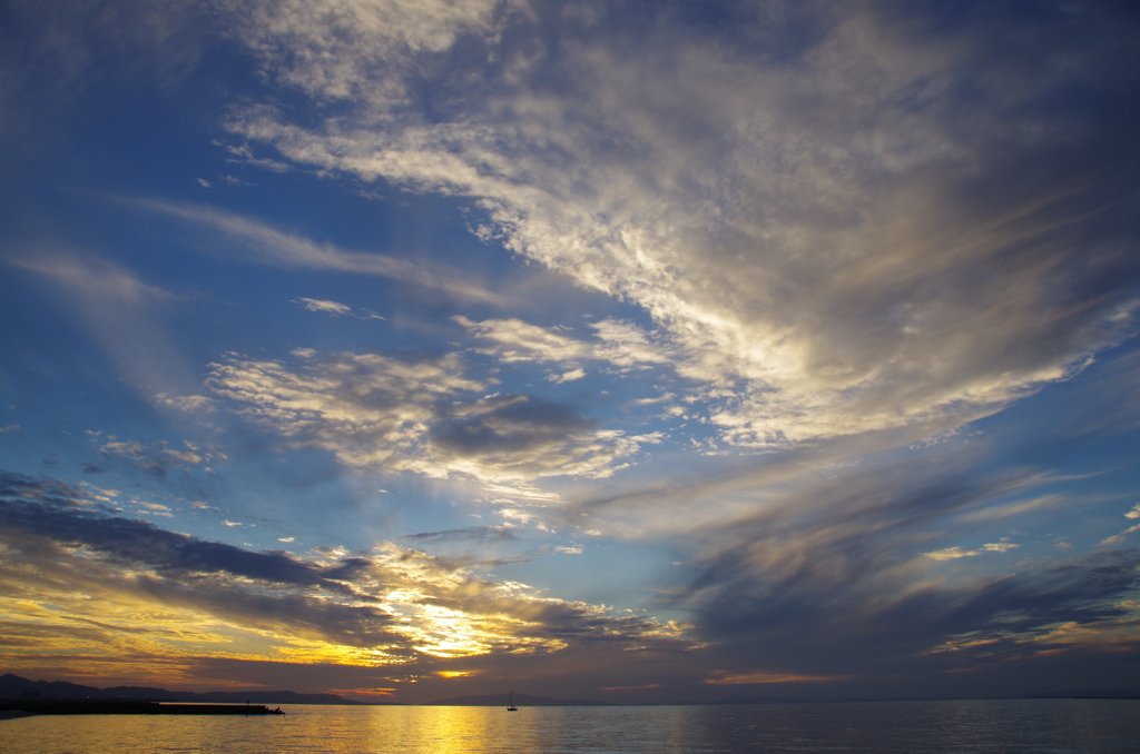 紀伊水道の夕暮れ '15.1.18 ③