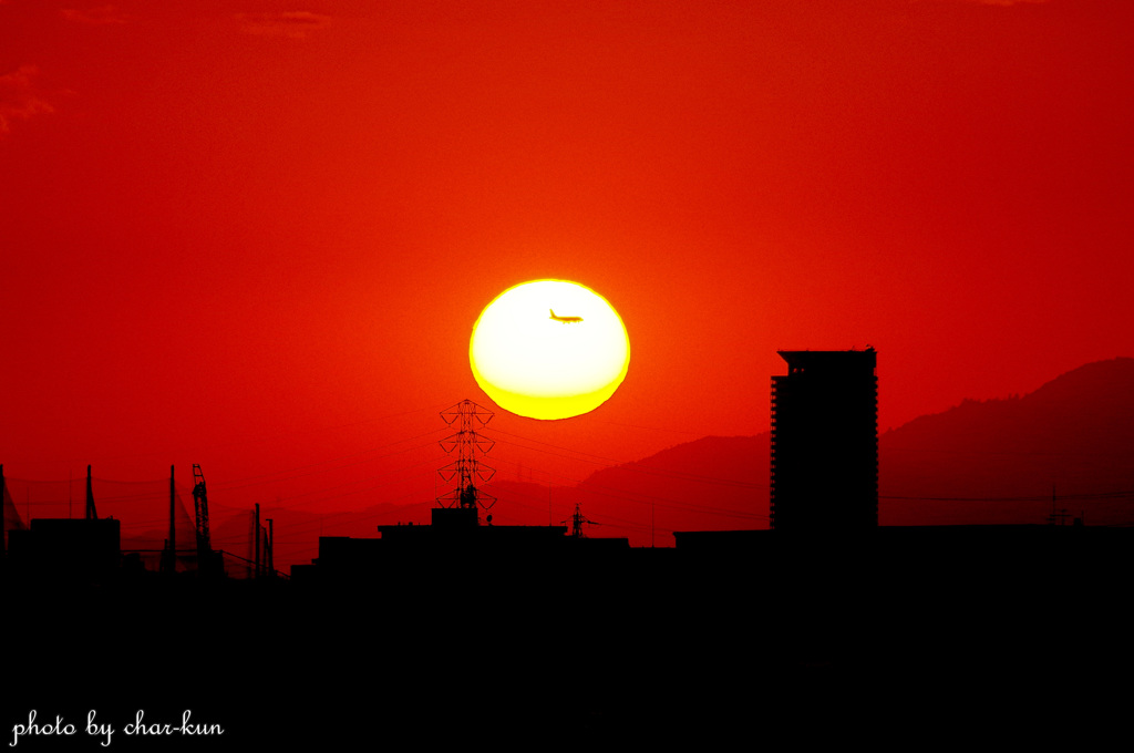 秋の夕陽