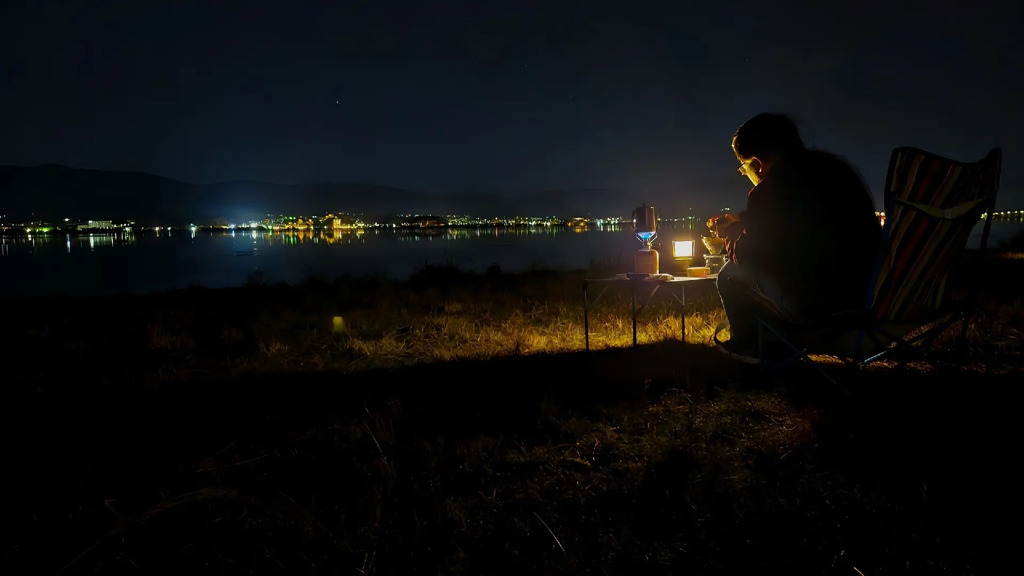 琵琶湖畔での｢夜カフェ｣