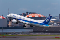 猛暑の羽田空港