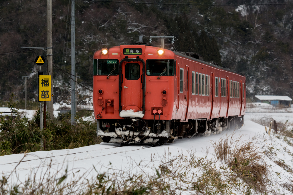 山陰線、雪、タラコ５
