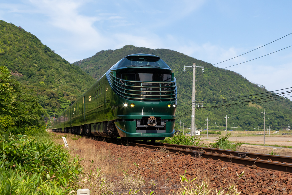 山陰線の鉄道風景