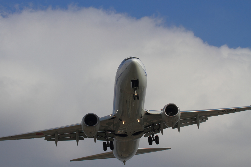 ７３７横風進入