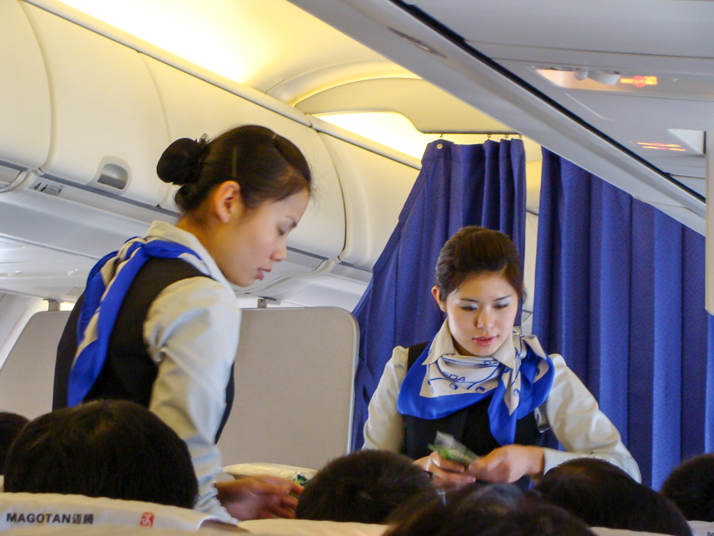 山東航空機内