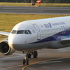夕暮れ時は寂しそうA320