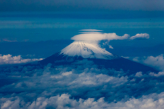 傘雲へ富士山