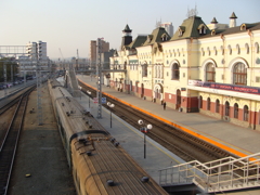 シベリアから鉄道到着