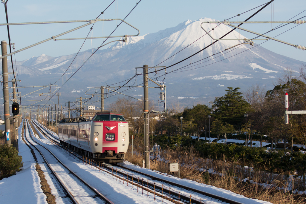 大山（だいせん）と汽車２