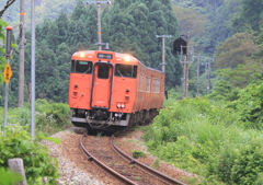 山陰本線桃観トンネル手前