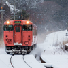 山陰線、雪、タラコ２