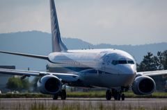 ボーイング７３７地上走行中