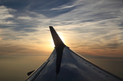 相模湾の上空で