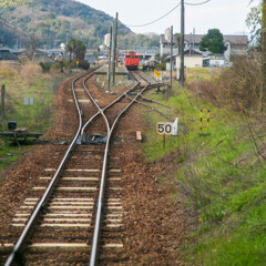 山口線のある駅でキハ47