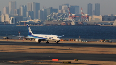 西日の羽田空港２