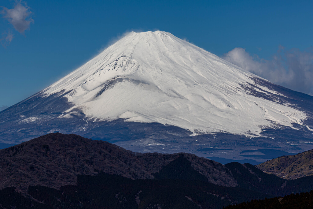富士山　風強し