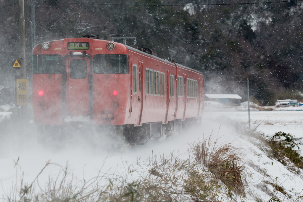 山陰線、雪、タラコ５