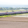 田植えと特急やくも