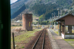 山口線のある駅でキハ47