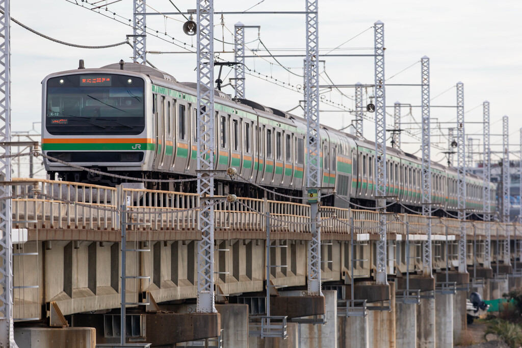 馬入川鉄橋　東海道線下り