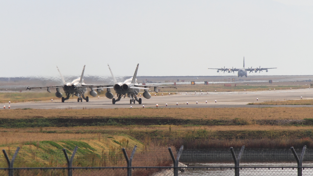 taxing and landing