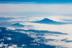 富士山を空から