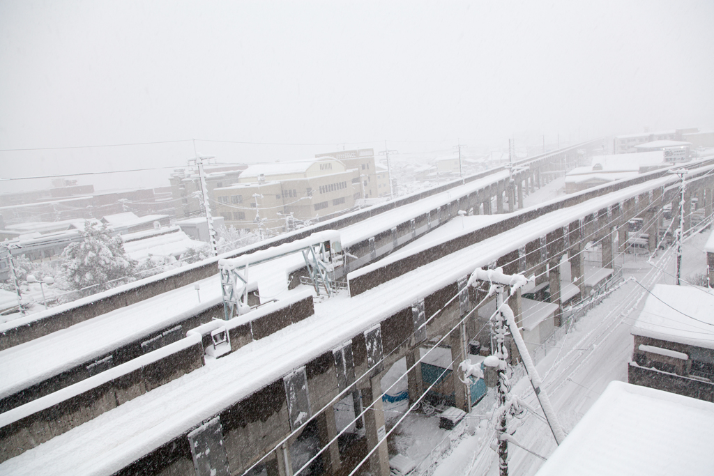 大雪で鉄道が運休２