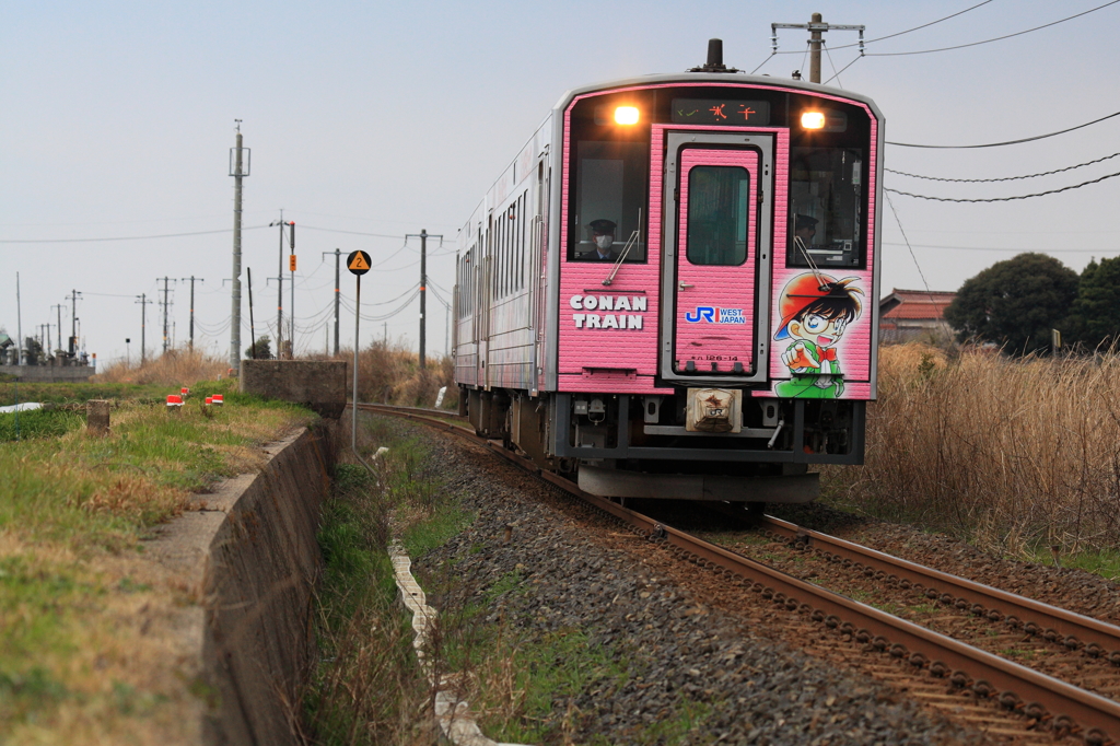 日曜はコナン列車の割合が高いです。