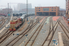 中国の大連駅　東風号