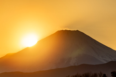 富士山　夕暮れ