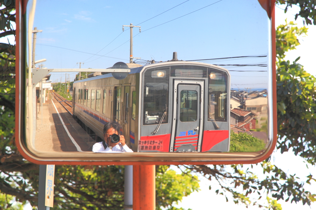 自分撮りではなく運転士撮りです