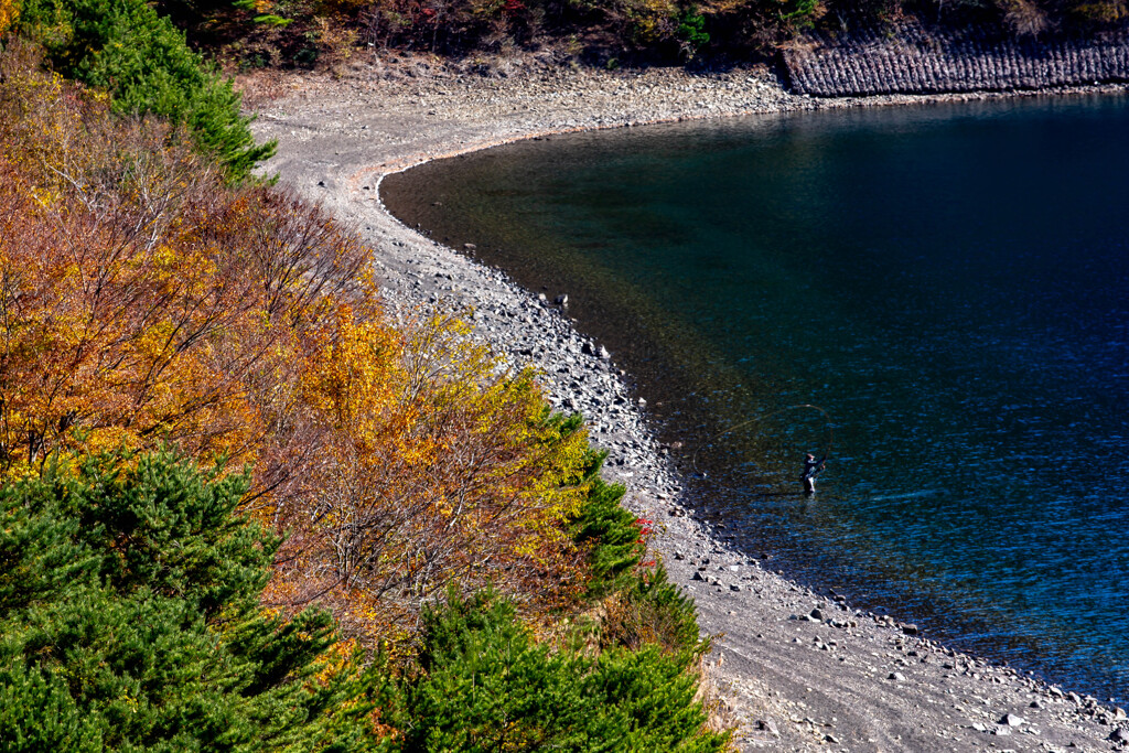 釣り天国　本栖湖　山梨県