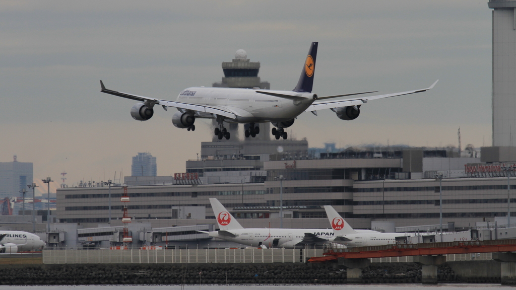 ルフトハンザ機着陸ちょっと前