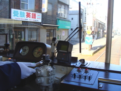 路面電車区間です。