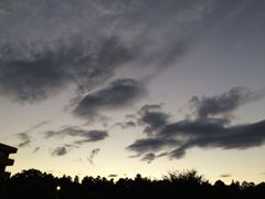 夕方、病院の駐車場から