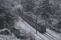 冬の能勢電車