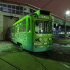 市電車庫の路面電車