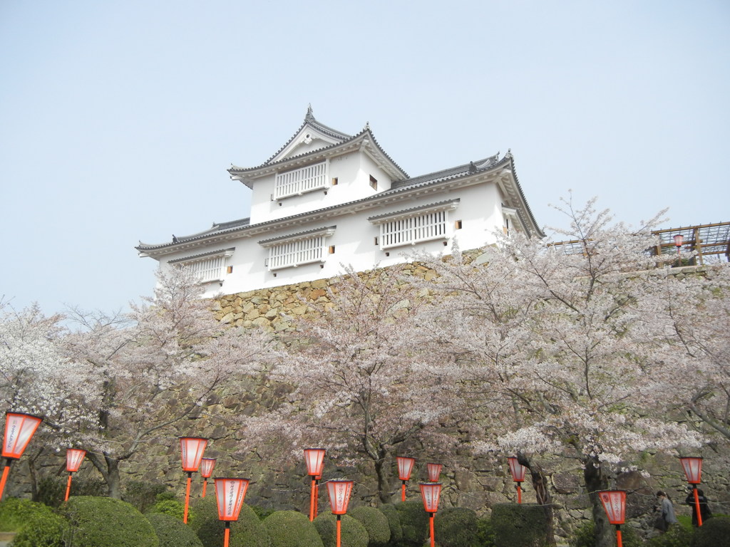 春の津山城