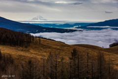 霧ヶ峰の朝景