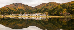 秋の中綱湖朝景