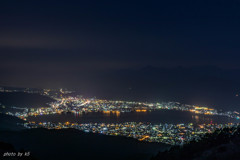 高ボッチ高原から望む諏訪夜景1