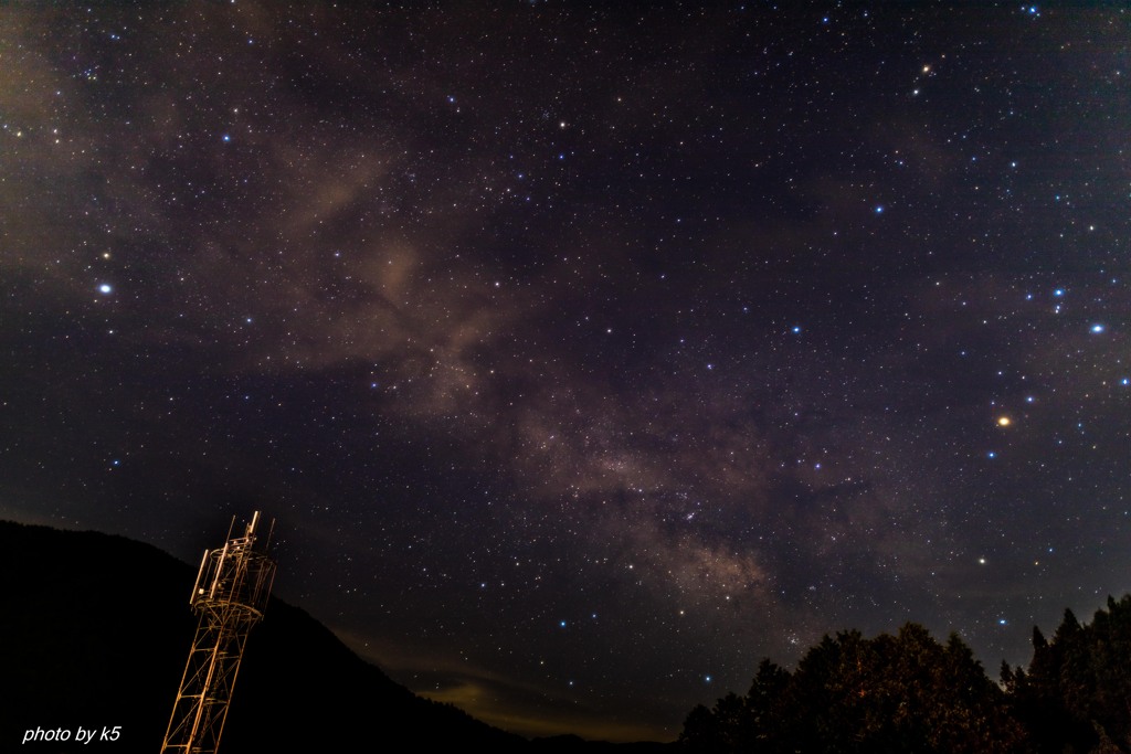 裏山から見える天の川