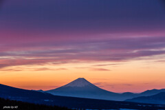 朝焼け富士山