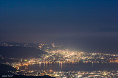 諏訪湖の夜景