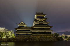 松本城後光