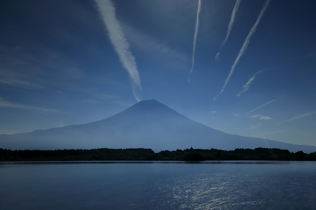 Mt.fiji 飛行機雲