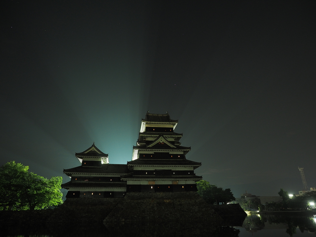 松本城夜景2